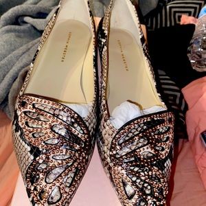 Python Leather Flats